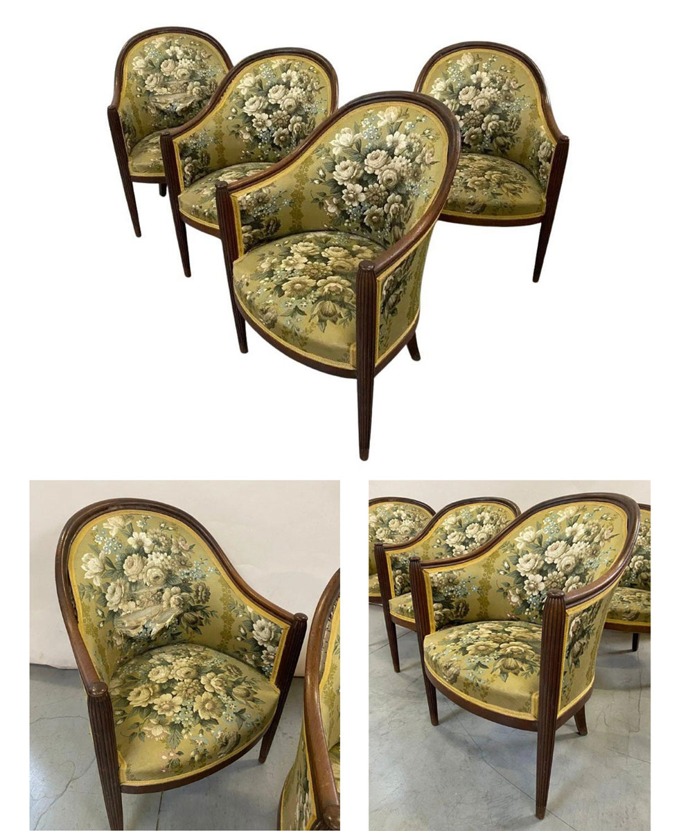 4 fauteuils art deco
