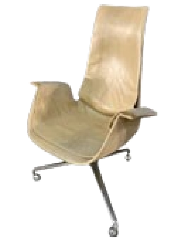 MOD 1727 Chaise de Bureau Tulipe par Preben Fabricius &amp; Jørgen Kastholm pour Kill International