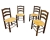 MOD 1675 Chaises brutalistes en pin