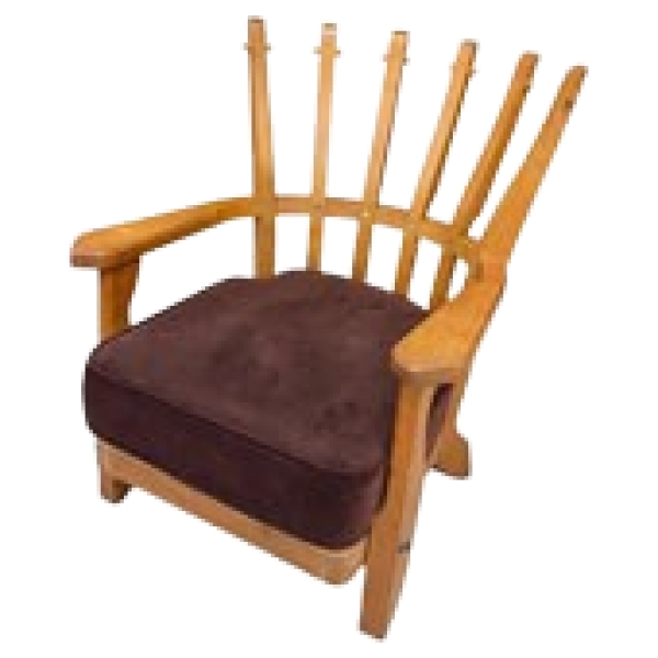 MOD 1547 GUILLERME ET CHAMBRON, fauteuil Repos en chêne