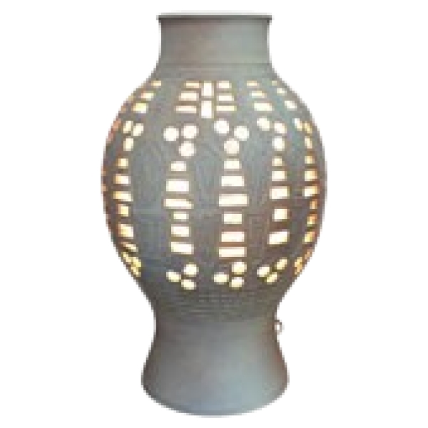 MOD 14811 Abbaye de Wisques, lampe en grès vers 1960