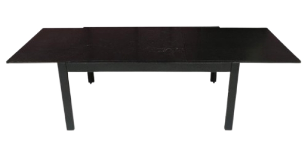 MOD 20313 Decoene.Table brutaliste en bois noirci