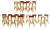 MOD 2111 Série de 20 hauts tabourets en bambou