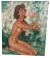 AD 2032 Huile sur toile style Art Deco vers 1950 portant une signature Domergue