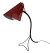 MOD 21113 Lampe de table tripode en métal noir, abat-jour en métal rouge perforé