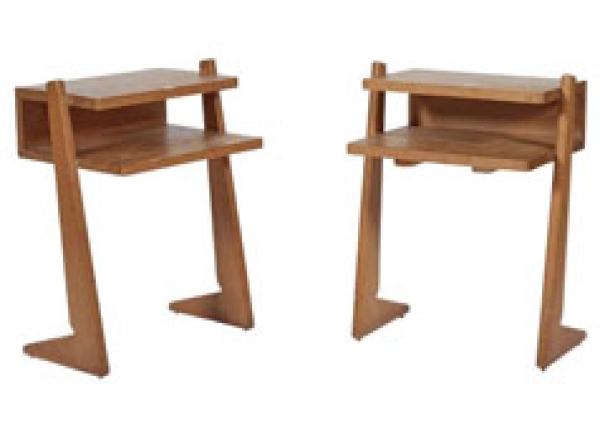 MOD 1602 Guillerme Et Chambron, Paire De Chevets En Chêne.