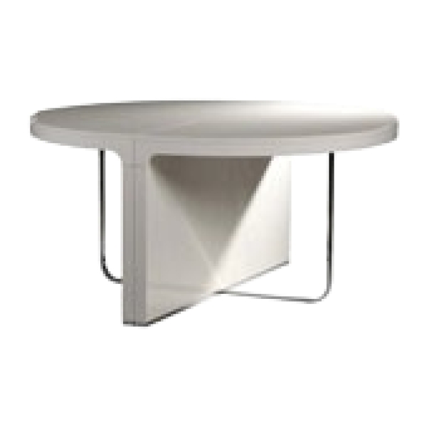 MOD 1487 Ligne Roset, Grande Table En Bois Laqué Et Métal Chromé