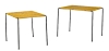 MOD 2091 Deux tables d'appoint en métal et rotin circa 1960/1970
