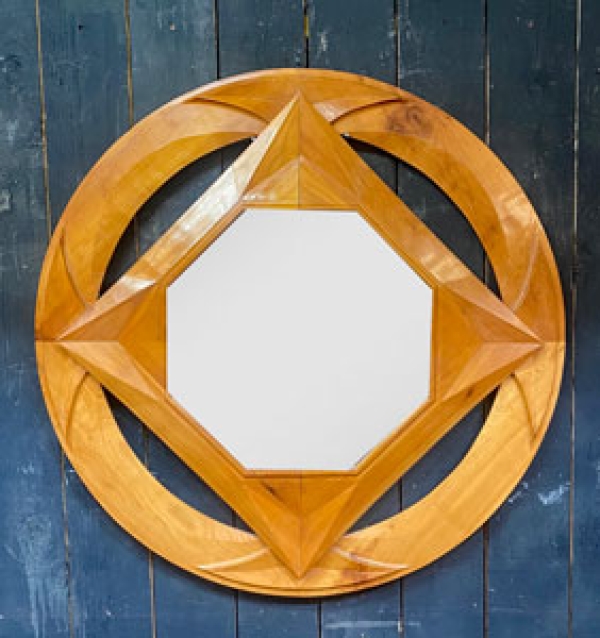 MOD 1751 Vincent GONZALEZ, rare miroir en merisier