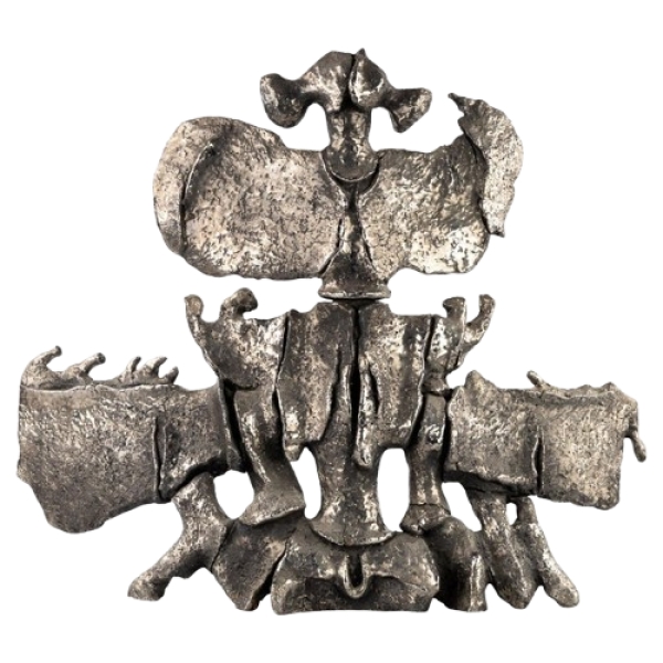 MOD 2085 Yves Rhaye, Composition, grande sculpture en terre cuite émaillée.