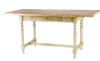 MOD 21121 Table de salle à manger en bois laqué gris et plateau en céramique émaillée