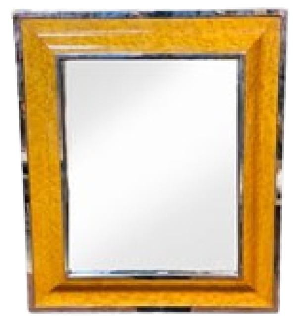 MOD 18514 Guy LEFEVRE miroir en loupe d'orme et métal chromé.