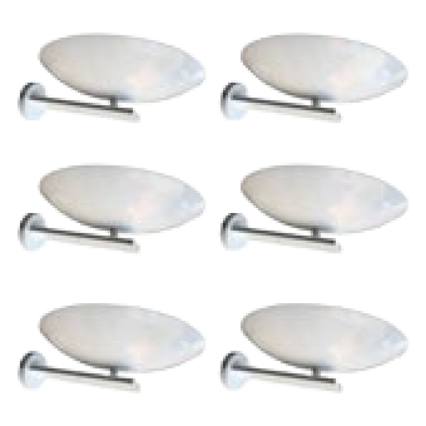 MOD 1137 Suite de 6 appliques en métal laqué circa 1970/1980