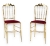 MOD 2118 Paire de chaises en métal doré à dossier ajouré imitant le bois tourné