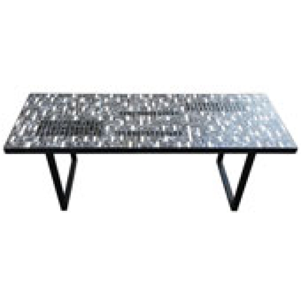 MOD 11910 Table de salon en métal laqué et céramique