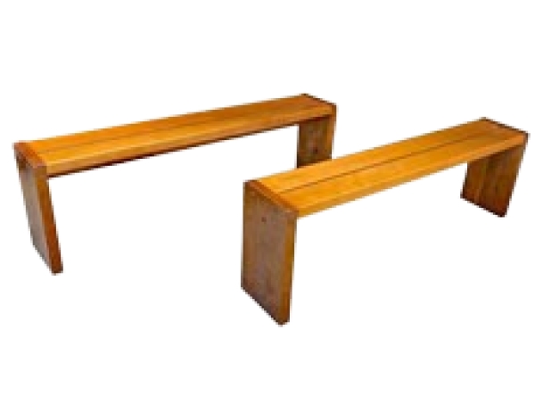 MOD 1554 Paire de bancs en hêtre teinté