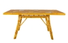 MOD 21120 Table circulaire en rotin. Le plateau en carreaux de céramique émaillée