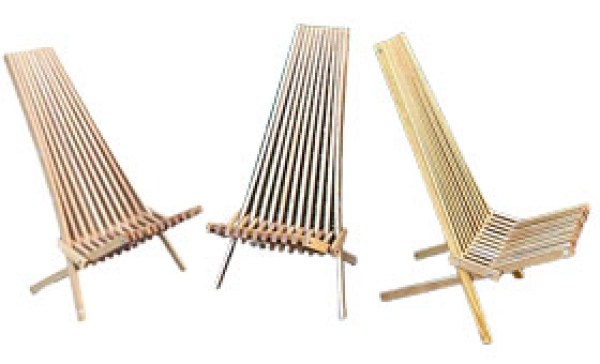 MOD 1921 3 sièges pliants en hêtre circa 1970