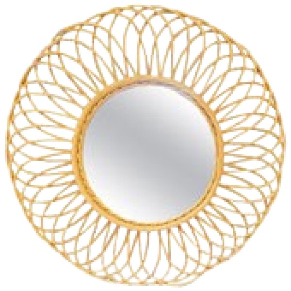 MOD 1739 Miroir en rotin diamètre 50 cm