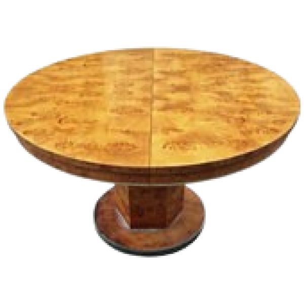 MOD 1165 Jean Claude Mahey, Table En Loupe d'Orme Et Laiton