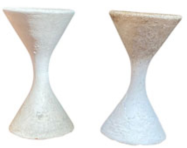 MOD 18012 Willy Guhl 2 petites jardinières en fuseau ou diabolo Willy Guhl.