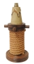 MOD 2099 Pied de lampe en chêne et corde attribué à Audoux Minet
