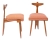 MOD 2102 Guillerme et Chambron, paire de chaises en chêne « tripode »