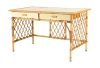 MOD 2117 Bureau en rotin quadrillé, bambou et plateau en formica