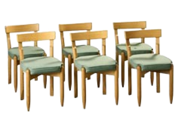 MOD 1724 Guillerme and Chambron, Suite de 6 Chaises ModèleMarie-Claire