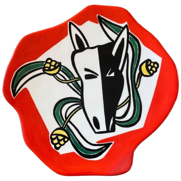 MOD 1394 ROLAND BRICE, grand plat en céramique, Biot