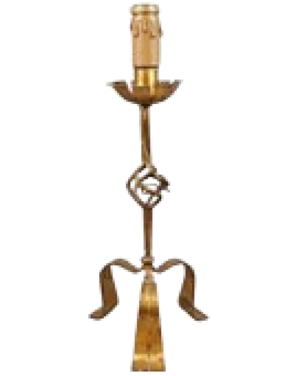 MOD 1803 Lampe de table néoclassique en fer forgé doré