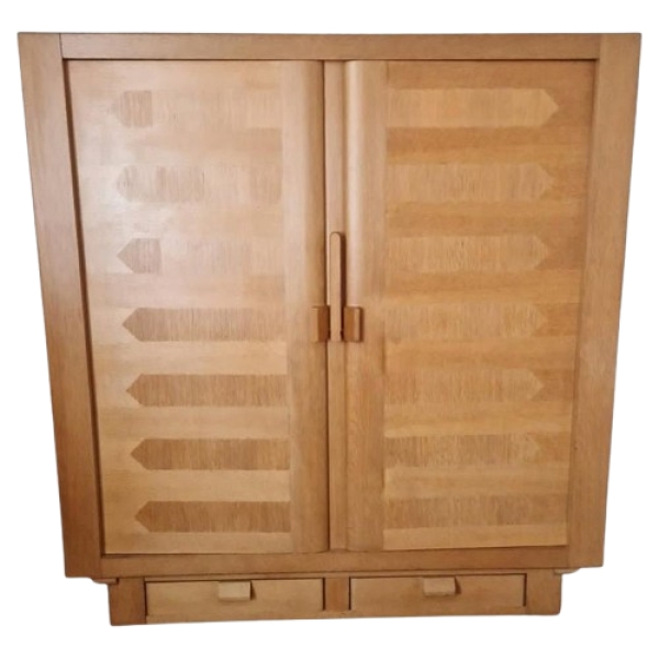 MOD 2021 Guillerme Et Chambron Rare Armoire En Chêne, Edition Votre Maison Circa 1950/1960