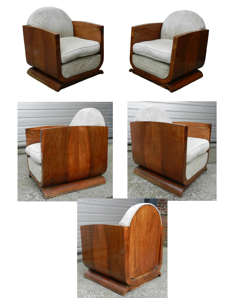 PAIRE-FAUTEUILS-ART DECO