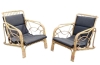 MOD 1441 2 FAUTEUILS EN ROTIN ET BAMBOU CIRCA 1970