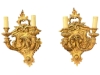 INS 1791 Paire d'appliques en bois doré style baroque