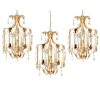MOD 1581 Maison Baguès, Suite de 3 lanternes en métal doré
