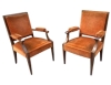 AD 19215 Paire de fauteuils art déco dans le style d'André Arbus en bois fruitier et velours