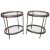 MOD 1451 Maison Bagues, paire de tables d'appoint en métal argenté