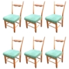 MOD 1065 Guillerme et Chambron, série de 6 chaises en chêne