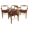 MOD 1471 ROBERT GUILLERME ET JACQUES CHAMBRON, Série de 4 chaises en chëne