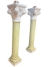 INS 1962 Paire d'anciennes colonnes en plâtre patiné circa 1880