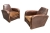 AD 1435 Paire de fauteuils Art Déco en cuir