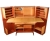 MOD 764 Compact Home Office Desk, 1950, acajou Et Bois Clair, Lampe d'origine.
