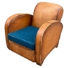 AD 1545 Fauteuil Club Art Deco En Cuir