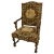 INS 1444 Fauteuil En Noyer Et Tapisserie de Style Louis XIV