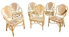 MOD 1932 Suite De 6 fauteuils en bambou, circa 1960/1970