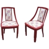 AD 1102 Paire de chaises Art Deco relaquées