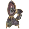 MOD 1252 Robert Duval Brasseur Pendule En Bronze Et Agate Circa 1970
