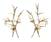 MOD 1752 Maison Charles, paire d'appliques en bronze imitant le bambou