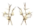 MOD 1752 Maison Charles, paire d'appliques en bronze imitant le bambou
